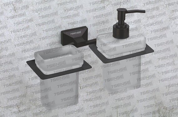 Tumbler Holder With Liquid Soap Dispenser