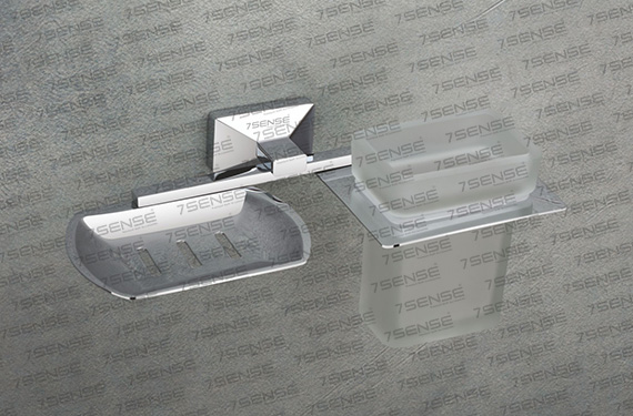 Tumbler Holder With Soap Dish