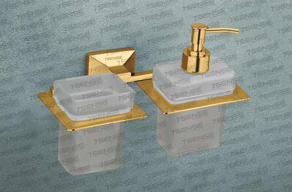 Tumbler Holder With Liquid Soap Dispenser