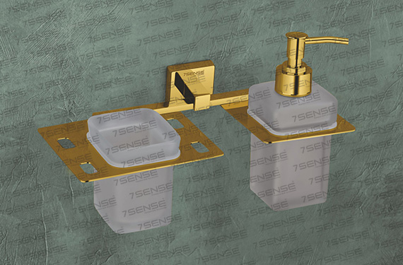 Tumbler Holder With Liquid Soap Dispenser