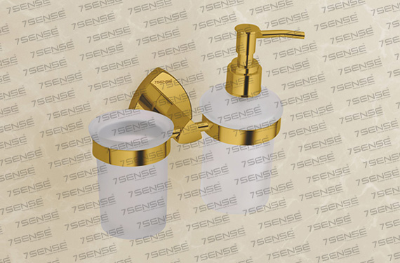 Tumbler Holder With Liquid Soap Dispenser