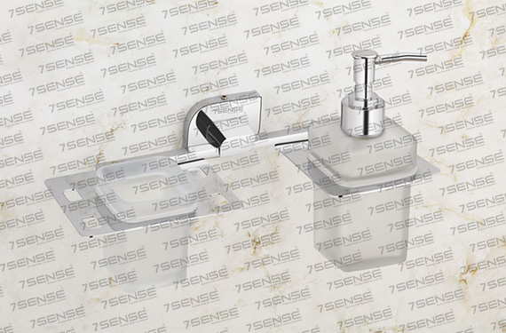 Tumbler Holder With Liquid Soap Dispenser