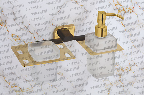 Tumbler Holder With Liquid Soap Dispenser