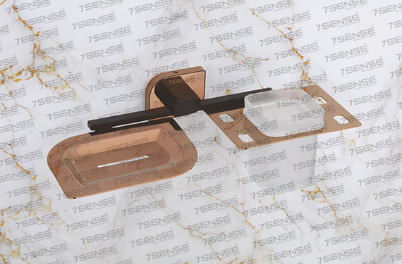 Tumbler Holder With Soap Dish