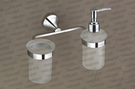 Tumbler Holder With Liquid Soap Dispenser